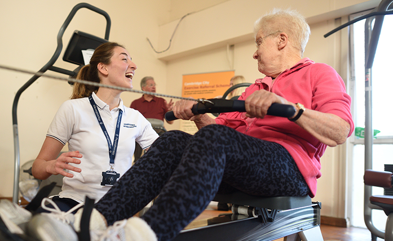 ESCAPE-pain participant exercising with physiotherapist