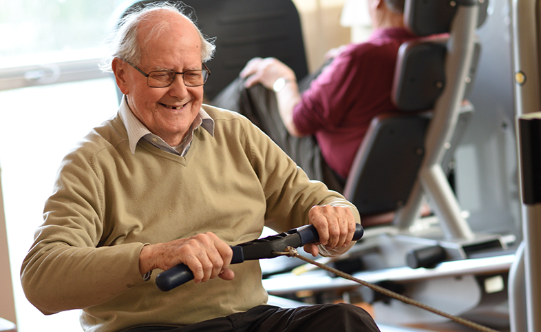 Patient exercising