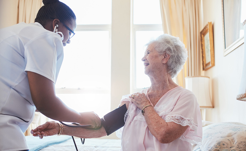 Care home blood pressure elderly patient