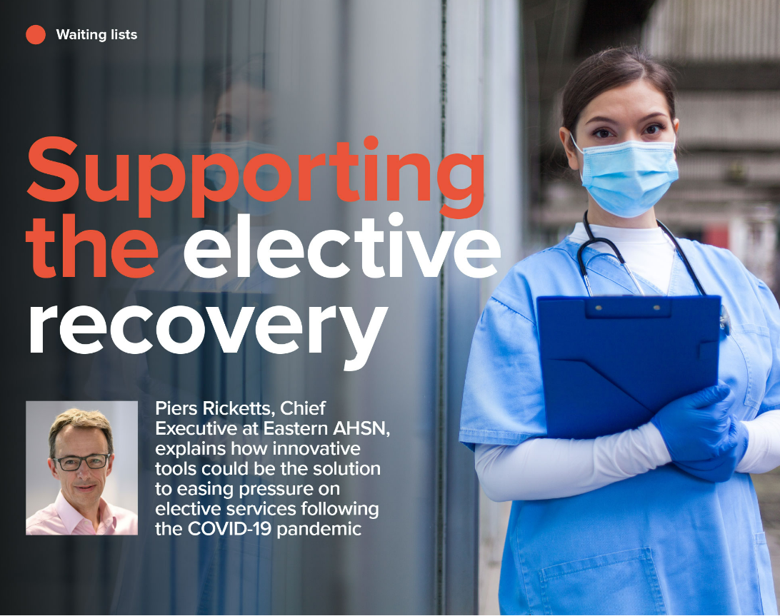 Clinician in mask working in elective recovery