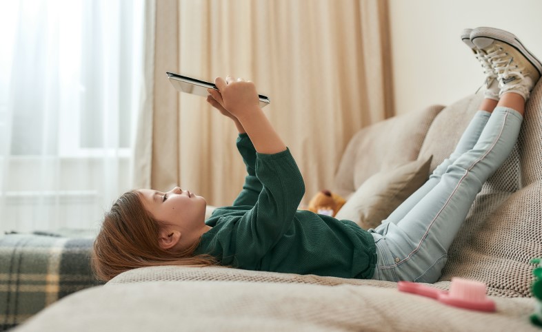 Child with a tablet